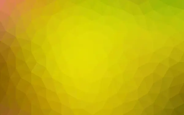 Multicolor grön, gul, orange polygonal designmönster, som består av trianglar och lutningen i origami stil. — Stock vektor
