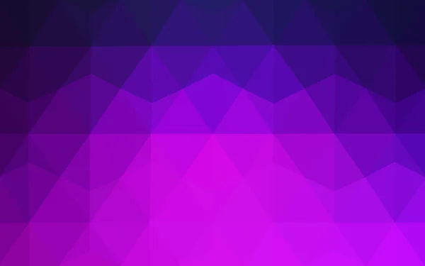 Dark purple polygonal design pattern,which consist of triangles and gradient in origami style — Stock Vector