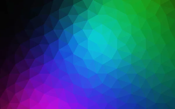 Modèle de conception polygonale sombre multicolore, qui se composent de triangles et de dégradés dans le style origami . — Image vectorielle