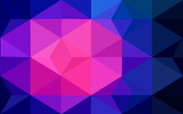 Multicolor dark pink, blue polygonal design pattern, which consist of triangles and gradient in origami style. — Stock Vector