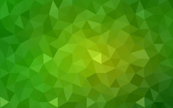 Grüne polygonale Muster, die aus Dreiecken und Gradienten im Origami-Stil bestehen. — Stockvektor