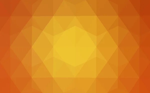 Licht oranje veelhoekige ontwerppatroon, die bestaan uit driehoeken en verloop in origami stijl — Stockvector
