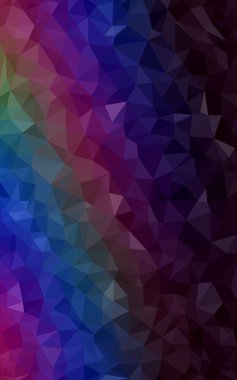 Üçgenler ve degrade origami tarzı oluşur karanlık çok renkli köşeli tasarım deseni