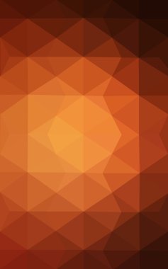 Degrade, arka planda origami stil ve üçgen oluşur turuncu poligonal desen.