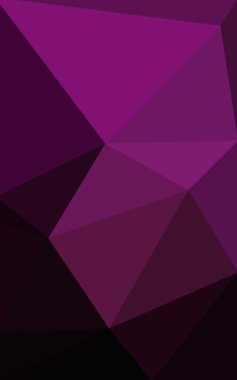 Üçgenler ve degrade origami tarzında oluşan koyu pembe poligonal tasarım deseni.