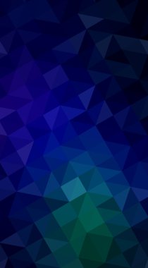 Üçgenler ve degrade origami tarzı oluşur çok renkli koyu yeşil, mavi köşeli tasarım illüstrasyon.