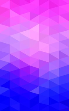 Pembe, mavi köşeli tasarım deseni, hangi üçgenler ve degrade origami tarzında oluşan ışık