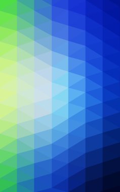 Açık mavi, poligonal tasarım deseni, yeşil üçgenler ve degrade origami tarzı hangi oluşur