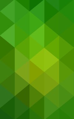 Üçgenler ve degrade origami tarzında oluşan ışık yeşil köşeli tasarım deseni