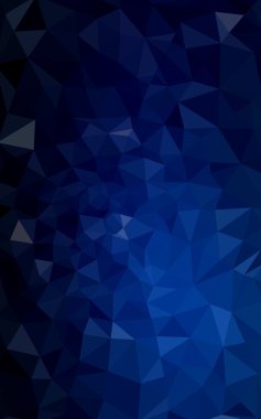 Üçgenler ve degrade origami tarzı oluşur koyu mavi köşeli tasarım deseni.