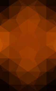 Üçgenler ve degrade origami tarzında oluşan koyu turuncu poligonal tasarım deseni.
