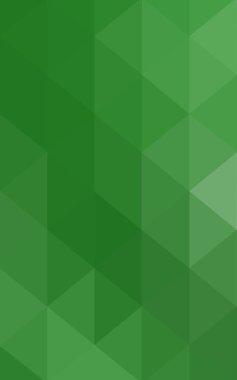 Üçgenler ve degrade origami tarzında oluşan ışık yeşil köşeli tasarım deseni