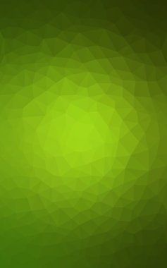 Üçgenler ve degrade origami tarzında oluşan ışık yeşil köşeli tasarım deseni