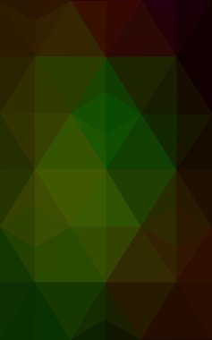 Üçgenler ve degrade origami tarzı oluşur çok renkli kırmızı, yeşil köşeli tasarım deseni.