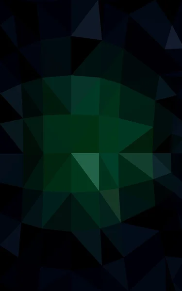 삼각형 및 종이 접기 스타일에서 그라데이션 이루어져 있는 어두운 녹색 다각형 디자인 패턴 — 스톡 사진