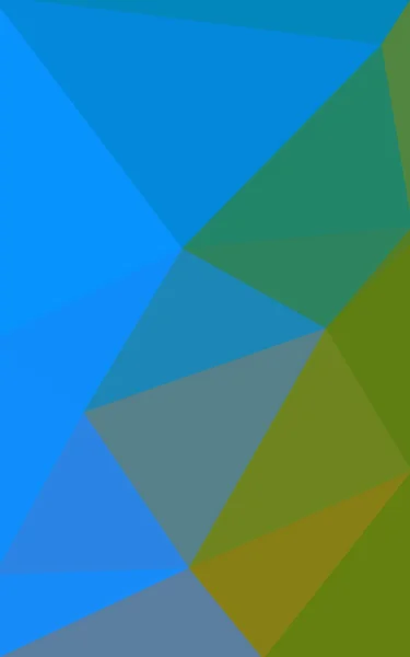 Hijau multiwarna, pola desain poligonal biru, yang terdiri dari segitiga dan gradien dalam gaya origami . — Stok Foto