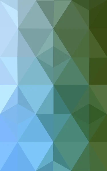 Multicolor green, blue polygonal design pattern, which consist of triangles and gradient in origami style.