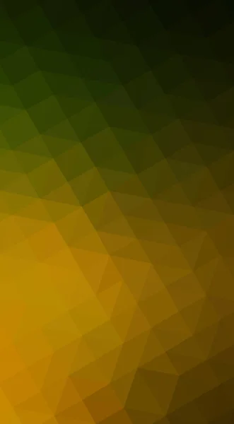 Ilustrasi desain poligonal berwarna hijau tua, kuning, jingga, yang terdiri dari segitiga dan gradien dalam gaya origami . — Stok Foto