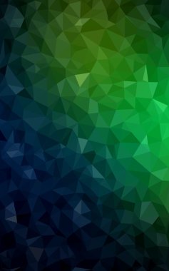 Üçgenler ve degrade origami tarzı oluşur koyu yeşil köşeli tasarım deseni