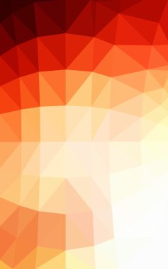 Üçgenler ve degrade origami tarzında oluşan ışık turuncu poligonal tasarım deseni