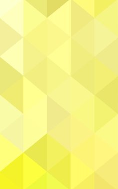 Üçgenler ve degrade origami tarzında oluşan hafif sarı poligonal tasarım deseni