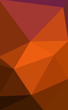 Üçgenler ve degrade origami tarzında oluşan koyu turuncu poligonal tasarım deseni.