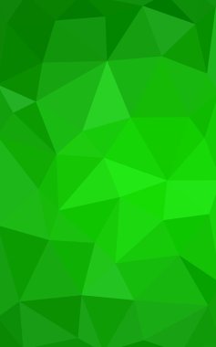 Üçgenler ve degrade origami tarzında oluşan ışık yeşil köşeli tasarım deseni