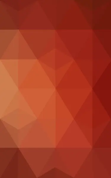 三角形と折り紙スタイルの勾配から成っている多色の赤、黄色、オレンジ色の多角形デザイン パターン. — ストック写真