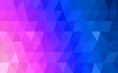 Pembe, mavi köşeli tasarım deseni, hangi üçgenler ve degrade origami tarzında oluşan ışık