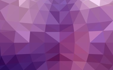 Üçgenler ve degrade origami tarzında oluşan hafif mor pembe poligonal tasarım deseni