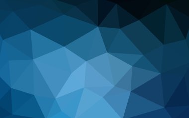 Üçgenler ve degrade origami tarzı oluşur koyu mavi köşeli tasarım deseni