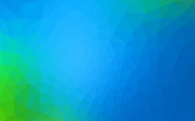 Üçgenler ve degrade origami tarzı oluşur çok renkli yeşil, mavi köşeli tasarım deseni.