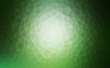 Üçgenler ve degrade origami tarzında oluşan ışık yeşil köşeli tasarım deseni