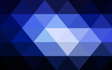 Üçgenler ve degrade origami tarzı oluşur koyu mavi köşeli tasarım deseni