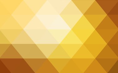 Üçgenler ve degrade origami tarzında oluşan ışık turuncu poligonal tasarım deseni