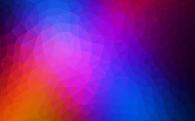 Üçgenler ve degrade origami tarzında oluşan ışık mavi, kırmızı kenarlı tasarım desen