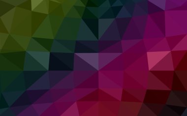 Üçgenler ve degrade origami tarzı oluşur koyu pembe, yeşil köşeli tasarım deseni