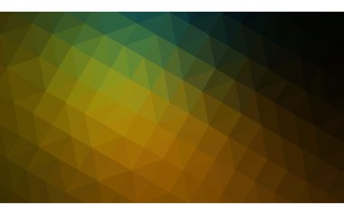 Üçgenler ve degrade origami tarzı oluşur çok renkli koyu yeşil, sarı, turuncu poligonal tasarım deseni.