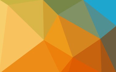 Üçgenler ve degrade origami tarzı oluşur çok renkli mavi, sarı, turuncu poligonal tasarım deseni.