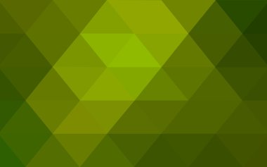 Üçgenler ve degrade origami tarzında oluşan koyu yeşil-sarı poligonal tasarım deseni