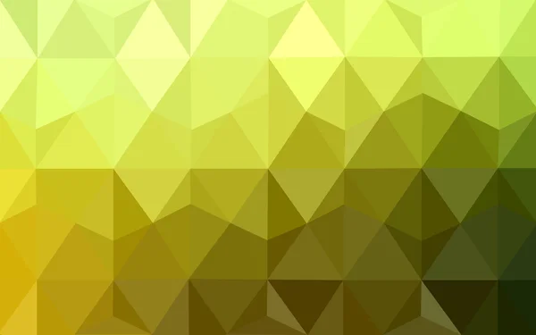Modèle polygonal vert clair-jaune, qui se composent de triangles et de dégradés dans le style origami — Image vectorielle