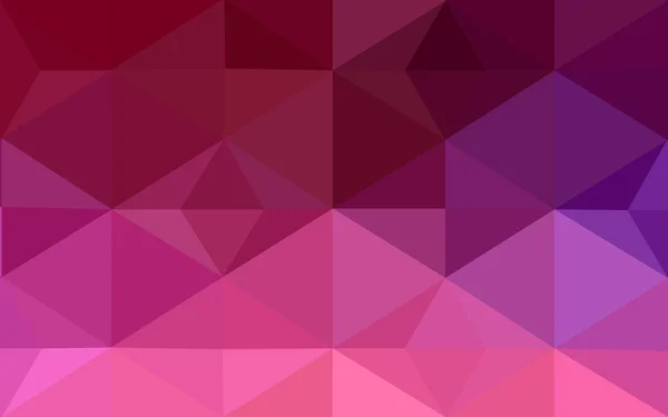 Multicolor púrpura oscuro, patrón de diseño poligonal rosa, que consisten en triángulos y gradiente en estilo origami . — Vector de stock