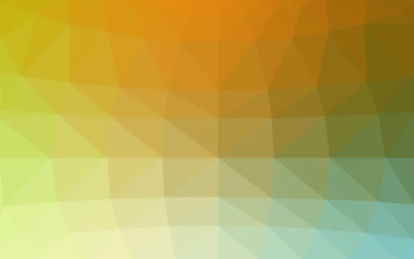 三角形と折り紙スタイルの勾配から成っているライト グリーン イエロー多角形デザイン パターン — ストックベクタ