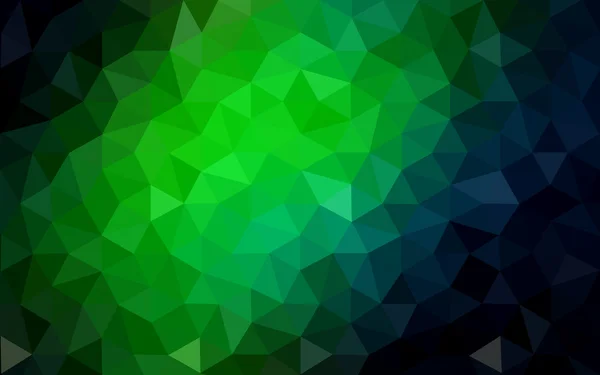 Modèle polygonal vert foncé, qui se composent de triangles et de dégradé dans le style origami . — Image vectorielle