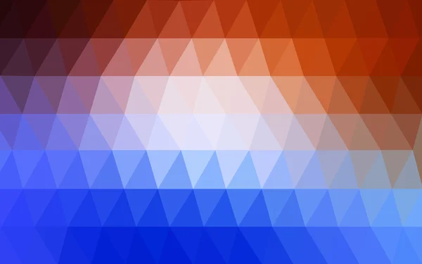 Światło niebieskie, czerwone wielokątne wzór, który składa się z trójkątów i gradientu w stylu origami — Wektor stockowy