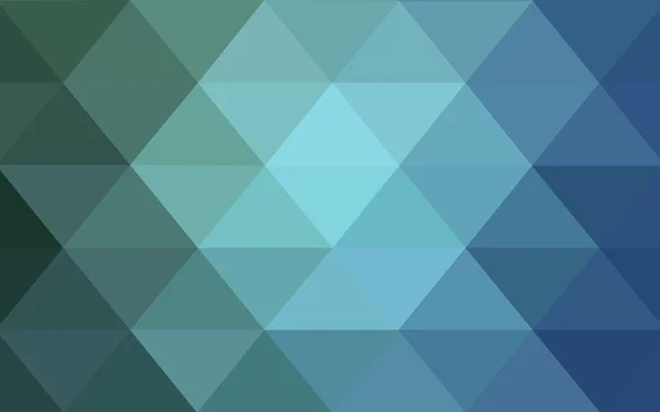 Modèle polygonal bleu clair, vert, qui se composent de triangles et de dégradés dans le style origami — Image vectorielle