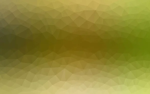 삼각형 및 종이 접기 스타일에서 그라데이션을 이루어져 있는 밝은 녹색-노란색 다각형 디자인 패턴 — 스톡 벡터