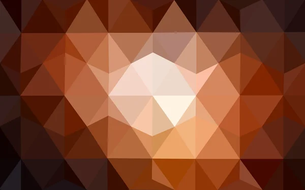 Poligonal warna jingga gelap, yang terdiri dari segitiga dan gradien dalam gaya origami - Stok Vektor