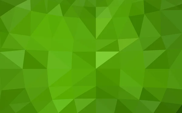 Patrón de diseño poligonal verde claro, que consiste en triángulos y gradiente en estilo origami — Vector de stock