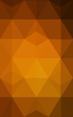 Üçgenler ve degrade origami tarzında oluşan koyu turuncu poligonal tasarım deseni.